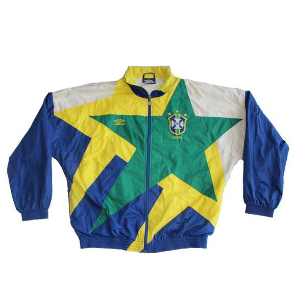 Vintage Umbro Brazil Soccer Windbreaker 